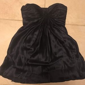 Navy Blue Silk Cocktail Dress